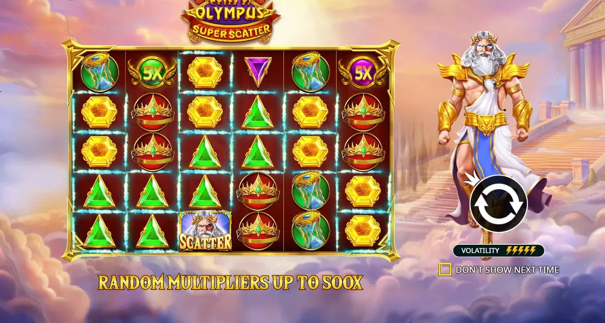 Gates of Olympus Super Scatter gameplay screen by Pragmatic Play